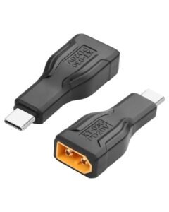 CERRXIAN USB C to XT60 Adapter 100W 20V 5A Type C Male to XT60 Male Charging Connector for Energy Fuel RC Car FPV Drone Outdoor Power 2 Pack