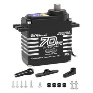 Geekstory 70kg Digital Servo 8.4V Brushless RC Servo Motor for HPR 233 RC Boat High Torque Waterproof IP68 Steel Helical Gear
