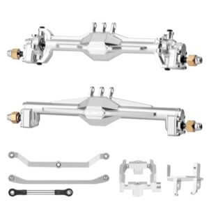 GLOBACT Diamond Hobby RC 10mm Widened Portal Axles Double Servo Mount Links for TRX4M 1 18 RC Crawler Upgrade Silver