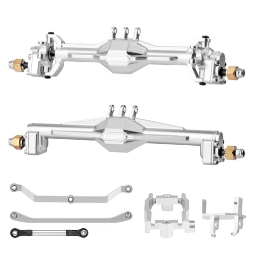 GLOBACT Diamond Hobby RC 10mm Widened Portal Axles Double Servo Mount Links for TRX4M 1 18 RC Crawler Upgrade Silver