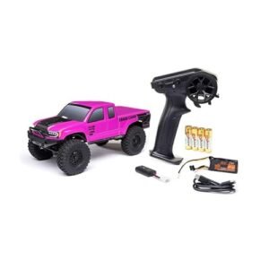Helidirect Axial SCX24 Base Camp 4WD Off-Road Mini RC Rock Crawler 1/24 Scale - Brushed RTR Kits, Remote Control Car for Adults (Pink | AXI-1219T3)