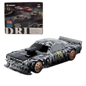 KAROYD 1/43 Scale RC Mini Racing Car, Full Proportional Electric Mini Racing Drift Car Model with Lights Kit (RTR) - Gyro Version
