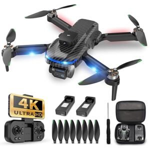 SkyHigh 4K Drone with CCA and RC in Batteries for Kids Beginners Emergency Stop Headless Mode Carrying Case 360 Flips 2 Batteries Wireless Toys