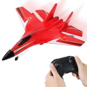 2025 New Gravity Gliders Airplane with Custom Decals for RC Airplanes Upgrade RC Plane Remote Control Glider 2.4 GHZ 2 Channels Anti Collision Silicone Nose Red
