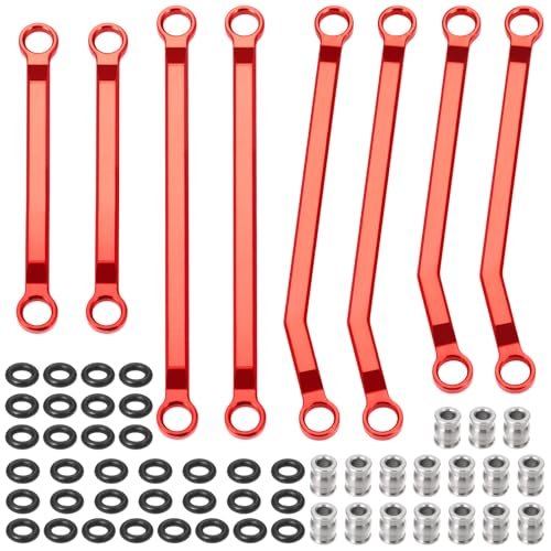 MORFUM Ascent 18 High Clearance CNC Aluminum Linkage Set for Redcat Ascent 18 1 18 RC Crawler Car Upgrades Parts Perfect for RC Willey Clearance Couches Red