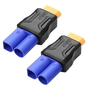 Antianxia 2Pcs XT60 to EC5 Connector Adapter for OZ RC Models Battery Charging