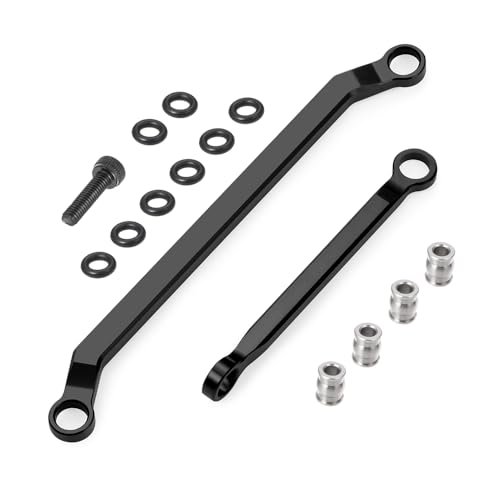 NitroPro RC MOHERO CNC Aluminum Alloy Steering Link Upgrade for 1/18 Scale Redcat Ascent 18 Crawler Black