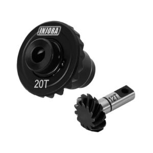 INJORA 20 12T Steel Alloy Helical Axle Overdrive Gear Set for 1/18 RC Crawler Redcat Ascent 18 Upgrade Compatible with 1.2 RC Crawler Tires