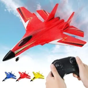Hknbj Foam RC Plane Design Gravity Glider 2.4GHz Remote Control Airplane Toy for Kids and Adults Red
