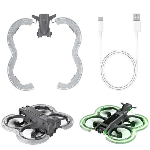 DJI Avata 2 Drone Propeller Guard Bumper Ring Anti Collision TPU Illuminated Bumper Bar Protection Guard With LED Light