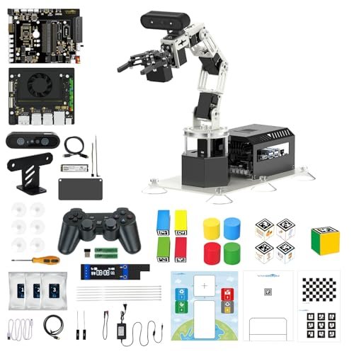 Yahboom 6DOF Programmable Robotic Arm Kit with 3D Adaptive Gripping for RC Body 3D Print Projects Ultimate Nano 4GB