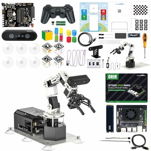 Yahboom 6DOF Programmable Robotic Arm Kit with 3D Printed RC Bodies Compatibility for Advanced Mechanical Engineering Projects
