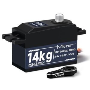 Miuzei RC Digital Servo 14kg Low Profile Servo Motor Metal Gear High Torque for RC Helicopter Drift and Road Racing
