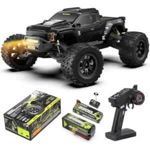 RIAARIO Mini 1:10 RTR Brushless RC Car for Adults - Max 50 mph All Terrain Hobby Trucks - Electric Off-Road Monster Truck with 2200mAh 3S & 4400mAh 3S Lipo Battery