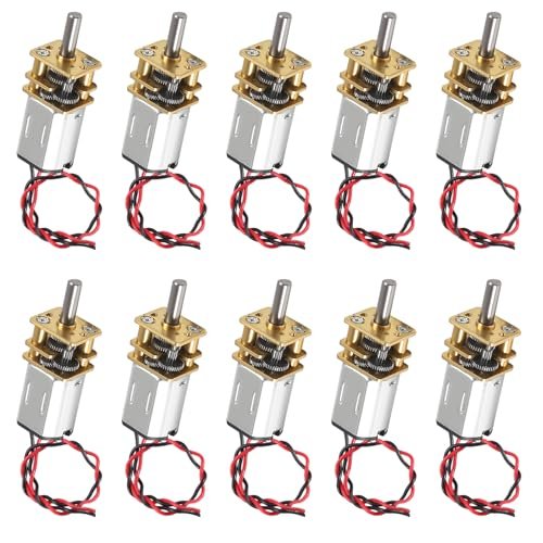 Coliao 10pcs N20 Gear Motor Mini DC 3V 6V Full Metal Gearbox for RC Car Without Body DIY Toys