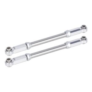 Nikko Thor RC 4WD Truck Heavy Duty Steering Links Rod Aluminum Stainless Steel Upgrade Parts Silver