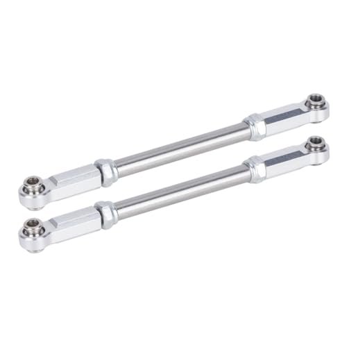Nikko Thor RC 4WD Truck Heavy Duty Steering Links Rod Aluminum Stainless Steel Upgrade Parts Silver