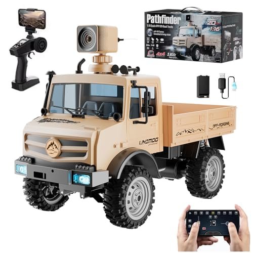 Dodoore RC Willey Military Discount 1 16 Scale Remote Control Truck with Camera All Terrain Off Road RC Rock Crawler for Kids Adults
