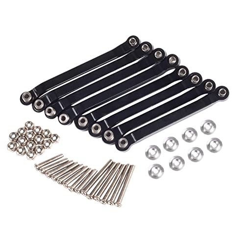 WPL RC Discount Code 8 Pcs Metal Chassis Pull Rods Suspension Link Mount for 1/16 WPL C14 C24 1/12 MN D90 D91 MN40 MN45 MN96 MN99 MN99s Upgrade Parts Black