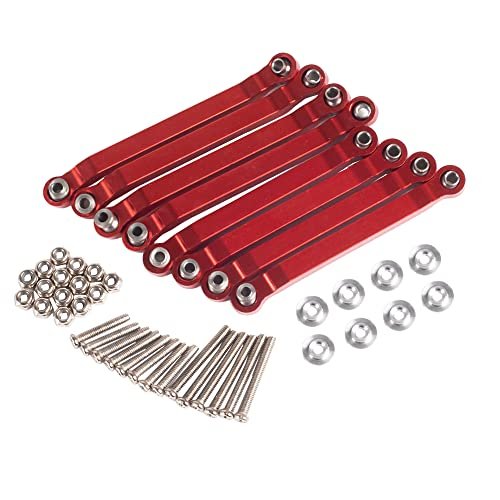 8 Pcs Metal Chassis Pull Rods Suspension Link Mount for RC Car 1/16 WPL C14 C24 1/12 MN D90 D91 MN40 MN45 MN96 MN99 MN99s Upgrade Parts with RC Car Tire Foam Compatibility