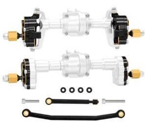 OGRC FMS RC Airplane Parts FCX24 Portal Axles Set with Brass Cover for Enhanced Off Road Performance