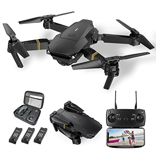 Holy Stone HS720 Foldable GPS Drone with 4K UHD Camera for Adults 3 Batteries and Carrying Case FPV RC Quadcopter with Altitude Hold One Key Take Off Landing