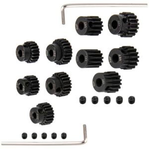 Steel 48P 3.175mm Pinion Gear Sets 18T to 22T and 13T to 17T for 1 8 Inch Shaft RC Cars