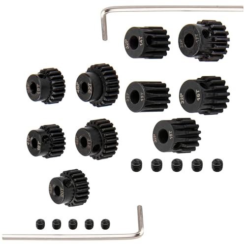 Steel 48P 3.175mm Pinion Gear Sets 18T to 22T and 13T to 17T for 1 8 Inch Shaft RC Cars