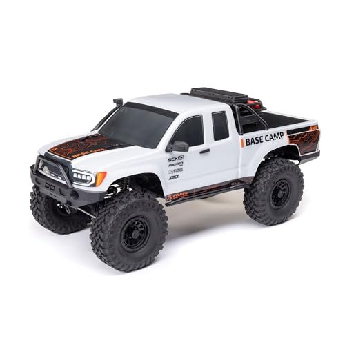 Axial RC Truck 1/10 SCX10 III Base Camp 4X4 Rock Crawler Brushed RTR White AXI 1375T1