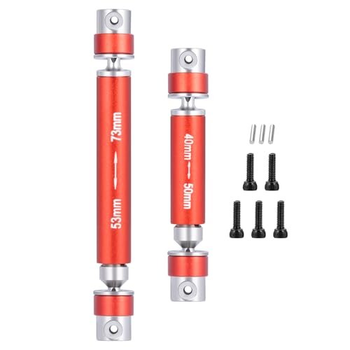DEWOKI Graphite RC Parts Stainless Steel Drive Shafts 40mm 53mm for 1/24 AXIAL SCX24 AXI00001 AXI00002 AXI00006 RC Crawler Upgrade