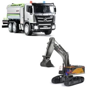 kolegend 1/14 Scale RC Excavator & RC Engineering Vehicle Truck, 2 Pack