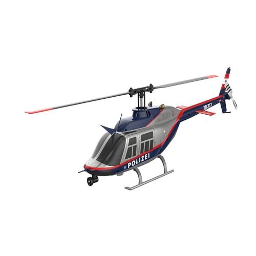 Roban RC Scale Helicopter 4CH C138 Bell206 6 Axis Gyro Stabilized Micro Single Rotor Remote Control Helicopter RTF for Adults Beginners Polizei YX C138 RTF P