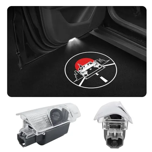 LED Car Door Logo Lights Laser RC Engines Projector Welcome Lamp Puddle Lights Kit for RC F
