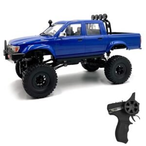 Dodoore RC Rock Crawler WPL C64 1/16 Scale RC Ships 2.4GHz Remote Control Truck 4WD All Terrain Off Road RC Crawler with LED Lights and Rechargeable Battery for Adults Blue