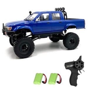 Dodoore RC Rock Crawler WPL C64 1/16 Scale Town RC Truck 2.4GHz Remote Control 4WD Off Road Crawler with LED Lights and Rechargeable Batteries for Adults