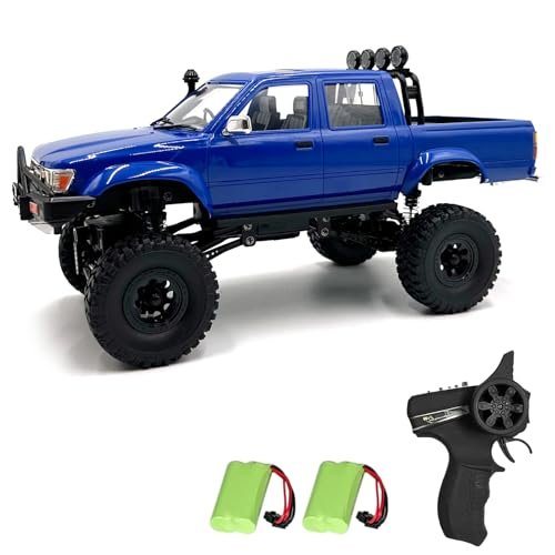 Dodoore RC Rock Crawler WPL C64 1/16 Scale Town RC Truck 2.4GHz Remote Control 4WD Off Road Crawler with LED Lights and Rechargeable Batteries for Adults