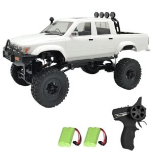 Dodoore WPL C64 1 1 16 Scale RC Decals Remote Control Truck 4WD All Terrain Off Road Crawler with LED Lights and Rechargeable Batteries White