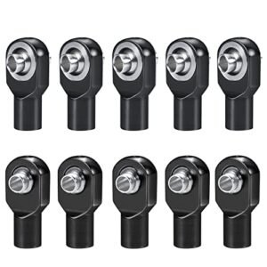 MORFUM 10Pcs RC Link Tie Ball Joint M3 Ball Head Metal Rod Ends for 1/10 Traxxas Slash 4x4 Telluride Stampede Rustler RC Car Mag Upgrade Black