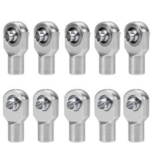 MORFUM 10Pcs RC Link Tie Ball Joint M3 Ball Head Metal Rod Ends for 1 10 Traxxas Slash 4x4 Telluride Stampede Rustler RC Car Meme Upgrade Parts Titanium