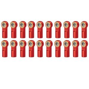 MORFUM 20PCS RC Link Tie Ball Joint M4 Ball Head Metal Rod Ends for 1 10 Axial SCX10 II 90046 RC Crawler Car Upgrade Parts Plateau RC