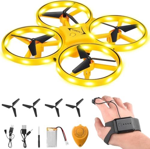 SkyRider X500 RC Turbine Aircraft with Smart Watch Control and LED Lights for Kids and Beginners