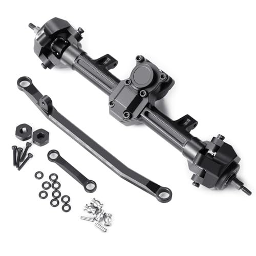 DEWOKI RC Engine Supercharger Compatible Front Axles +4mm Extended Complete Set for SCX24 Deadbolt JLU C10 Bronco Gladiator Axial 1/24 RC Crawler Upgrade Parts