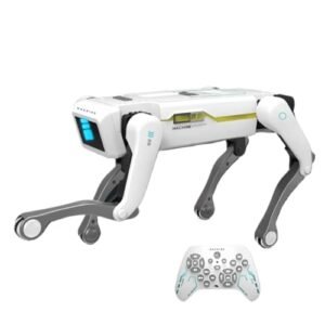 bjlysk AI Simulation Robot Dog - Remote Control Toy for Kids, Programmable Interactive, Shakes Hands, Shoots, Performs Acrobatics - Gift Idea for Boys and Girls (Shakes Hands)