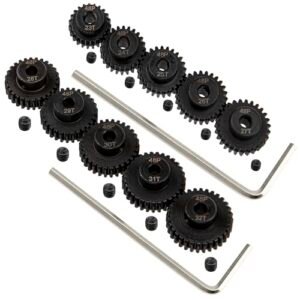 Steel 48P 3.175mm Pinion Gear Sets 28T to 32T and 23T to 27T for 3.175mm Shaft RC Cars