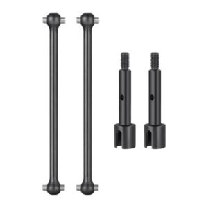 JGGZONE Steel 1144 Rear Drive Shaft CVD Dogbone Joint Axle Driveshafts 2Pcs Set for LOSI 1/16 Mini B Buggy 1/18 Mini T 2 0 Stadium Truck RC Truck Auto Parts