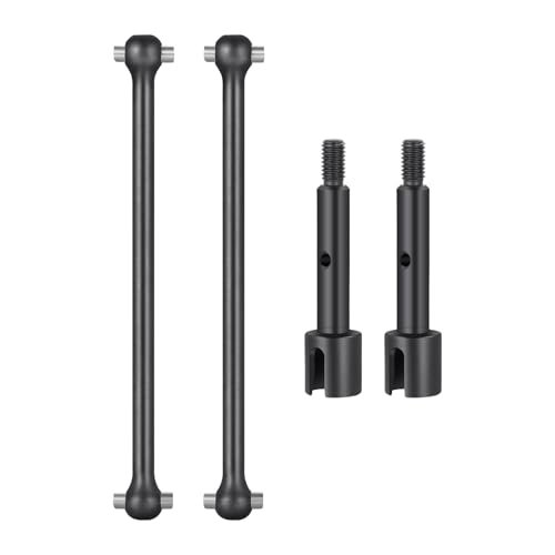 JGGZONE Steel 1144 Rear Drive Shaft CVD Dogbone Joint Axle Driveshafts 2Pcs Set for LOSI 1/16 Mini B Buggy 1/18 Mini T 2 0 Stadium Truck RC Truck Auto Parts