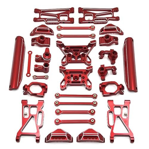 MJX 1/10 10208 Monster RC Car Metal Upgrade and Modification Kit Package Red