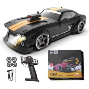 Aetheria KM3299 RC 135s Cobra Ball Black Wing Remote Control Car 4WD High Speed Racing Vehicle with ESP Gyro and LED Headlights