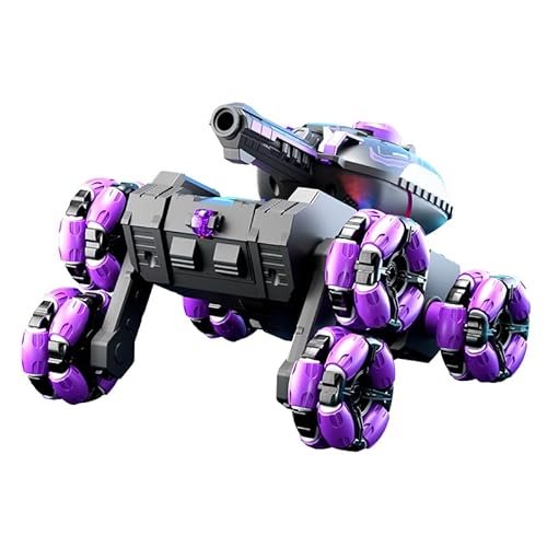 JoyTron RC Bomb Stunt Tank Toy Dual Remote Control Six Turn Stunt Water Bomb Launcher with Rechargeable Battery for Kids