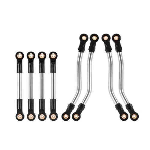 INJORA Stainless Steel High Clearance Chassis Links Upgrade for 1/24 RC Shocks FMS FCX24M Models